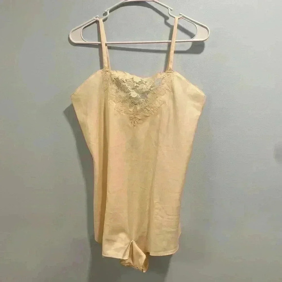 VTG Eve Stillman New York Neiman Marcus Negligee Teddy Large Embroidered RARE - Picture 1 of 12